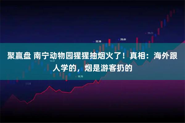 聚赢盘 南宁动物园猩猩抽烟火了！真相：海外跟人学的，烟是游客扔的