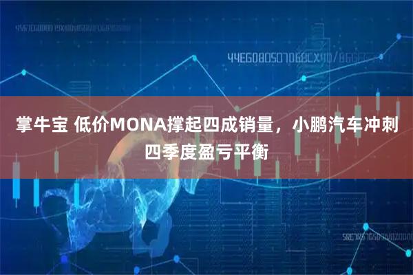 掌牛宝 低价MONA撑起四成销量,小鹏汽车冲刺四季度盈亏平衡