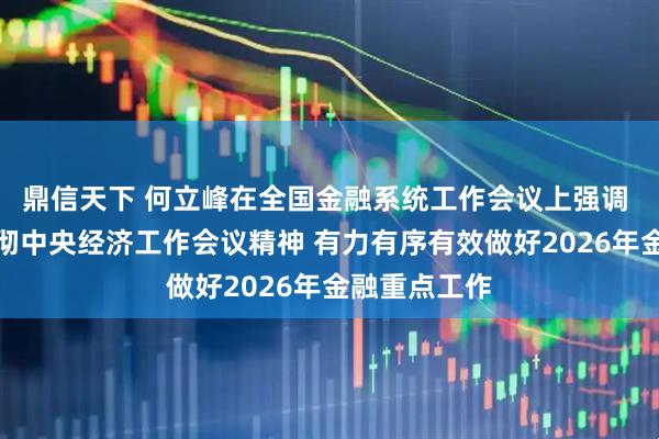鼎信天下 何立峰在全国金融系统工作会议上强调 深入学习贯彻中央经济工作会议精神 有力有序有效做好2026年金融重点工作